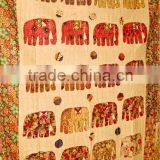 Amazing Spring Collection!!! Multi Patchwork colorful Elephant design Indian handmade Bedspreads