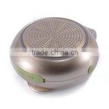 Portable audio player speaker with flashing light