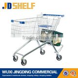 stylish pushing mesh metal cart with wheels
