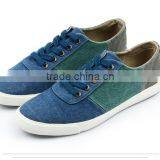 3 Tones Patchwork Upper Vulcanized Trainer Lace up Men Sneakers Cheap Casual Canvas Shoes Male thumbnail-3