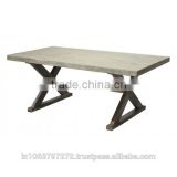 Concrete Dining Table W/Concrete Finish Top & Pine