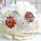 High Quality Luxurious White Satin Rose Spring Bouquet thumbnail-3