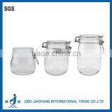 Kitchen Glass Clip Top Lids Storage Jars Clear Glass Jar for Jam CK02 thumbnail-2