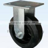 5 Inch Industrial Black Rubber Fixed Hardware Caster thumbnail-1