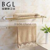 New Design Bathroom Accessories Wall Mounted Zinc Alloy Gold Finishing Towel Shelf