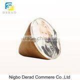 Peg-top Rounded Baby Wooden Photo Picture Frame