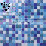 SMH20 Blue Mix Square Mosaic Pattern Glass Mosaic Swimming Pool Bottom Tiles thumbnail-2