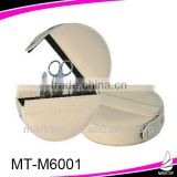 White circular case 5pcs manicure set
