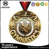 Personalized Custom Hollow Out Casting Embossed Iron Zinc Alloy Antique Gold Brass Plated Football WW2 Sport Medal With Ribbon thumbnail-4