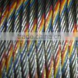coloured steel wire rope