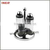 Four Heads Restaurant Pepper And Salt Shaker With Base thumbnail-1