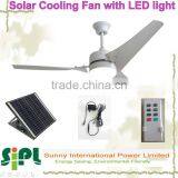 Vent Goods Ceiling Rechargeable Solar Battery Powered Cooling Fan DC (Brushless Motor) Fans thumbnail-1