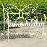 Antique White Antirust Patio Bench Backyard Bench thumbnail-4