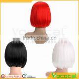 Ladies Straight Flat Bang Short Bob Hair Wig for Halloween Christmas Party Cosplay thumbnail-2