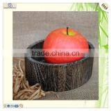 Burning Colored Round Wood Food Warming Tray thumbnail-2