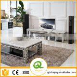 Xinqing Furniture High Gloss Metal Tempered Glass Coffee Table C338 thumbnail-2