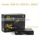 V8 Golden DVB-S2+T2/C 1080P Full HD IPTV Set Top Box Support Cccam Youtube 3G Powervu PVR Digital Satellite Combo Receiver thumbnail-1