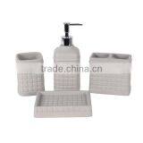 High Quality Resin Marble Bathroom Accessories Set thumbnail-4
