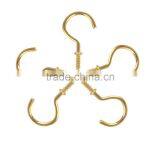 20 Pack 1-1/4inches Gold Plated Screw Cup Hook thumbnail-2