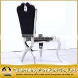 Cross Legs Stainless Steel Dining Chair for Banquet thumbnail-2