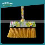 Toprank Home Usage Color Printed Plastic Long Handle Dustpan And Broom Set Sweep Easy Broom thumbnail-2