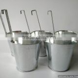 stainless steel shiny polished metal planters