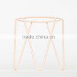 Blush Pink Metal Wire Plant Stand Mid-Century Inspired thumbnail-1