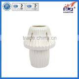 Eco-Friendly Elegant Pure White Ceramic Table Lamp Shape Candle Holders thumbnail-1