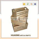 Fashion Style Wood Wooden Storage Basket With Handle thumbnail-3