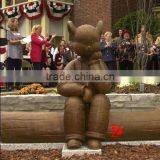 High Quality Bronze Animal Cartoon Statues Sitting in Garden thumbnail-1