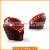 Unique Modern Furniture Fiberglass Leaf Shaped Chair thumbnail-2
