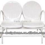 WHITE RETRO METAL TULIP DOUBLE GLIDER thumbnail-1