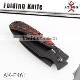 Newest Tactical Folding Knife Color Wooden Handle 3Cr13 Etching Black Coating Blade Camping Tools thumbnail-3
