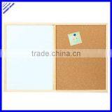 2 in 1 Combination Cork Board and White Board With Wood Frame