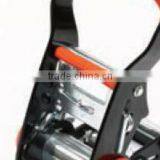 1" RATCHET BUCKLE IN ZINC & ELECTRIC BLACK PLATE / WITH STREAMLINE SHAP AND PLASTIC GRIP thumbnail-3