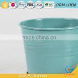 Set of 3 Galvanized Iron Powder Coating Metal Circular Pot Flower Small Decorative Pots thumbnail-5