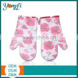 Food Grade Grill / Oven Usage and Custom Printed Style Cotton Silicone Oven Mitts thumbnail-4