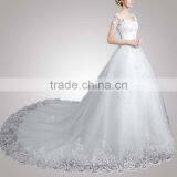 Stretchable Peter Pan Collar Luxury Of Bride Dress Reliable Supplier thumbnail-4