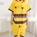 Cute Fashion Summer Clothing Man and Women Short Sleeve Pure Cotton Home Wear Pikachu Pajamas Jumpsuits thumbnail-6