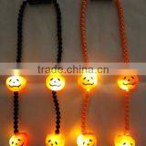 Hot Luminous Pumpkin Lamp Halloween Necklaces Diy Handmade Pumpkin Lamp Beads Necklaces for Halloween's Day Gifts thumbnail-1