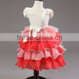 MGOO Latest Design Stocklot Pretty Girl Pageant Dresses Kids Champage Flowers Toast Embroidery Dress MGT005-3 thumbnail-4