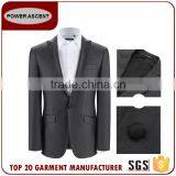 Wholesale Men Classic Arrow Lapel Fashion 1-Button Gray Trim Suits For Sale thumbnail-1