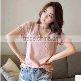 Pure Cotton Short Sleeve T-shirt Female Leisure Joker Contracted and Relaxed thumbnail-1