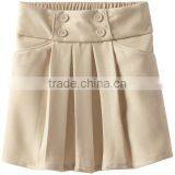 Fantastic Quality Girls Cotton Twill Khaki Bow Pocket Pleated School Uniform Skirt thumbnail-5