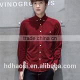 2016 Autumn New Arrival 100% Polyester Corduroy Fashion Long Sleeve Mens Dress Shirts thumbnail-5