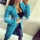 2017 New Fashion Women Knitted Sweater Coat Autumn And Winter Long Sleeve Cardigan Jacket Female Casual Outwear thumbnail-1
