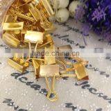 Gold Steel Binder Clip Creative Studen Stationery Office File Clip thumbnail-2