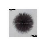 Genuine brown 14cm raccoon fur balls for hats