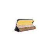 Eco-friendly Bamboo Leather Flip Phone Case , Stylish Fabric Iphone 5 / 5S Book Style Case