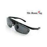 Cool Outdoor Mens Protective Polarized Cycling Sunglasses , Black PC Frame